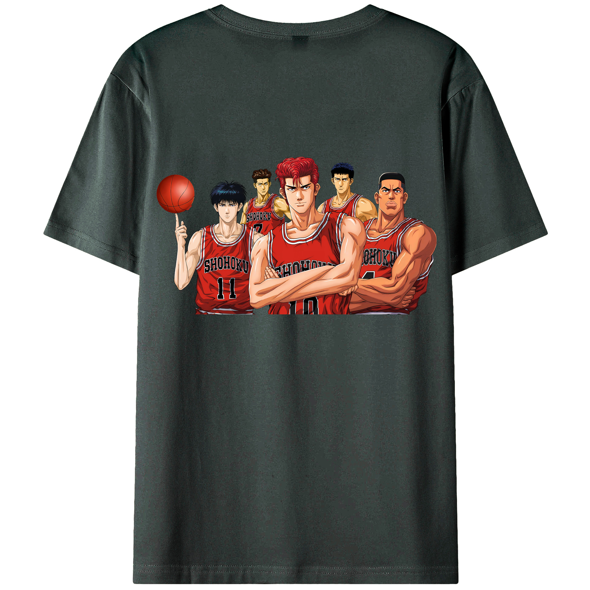 （画像用） SLAM DUNK／スラムダンク 綿100％ メンズ半袖Tシャツ（バックプリント） 通気性